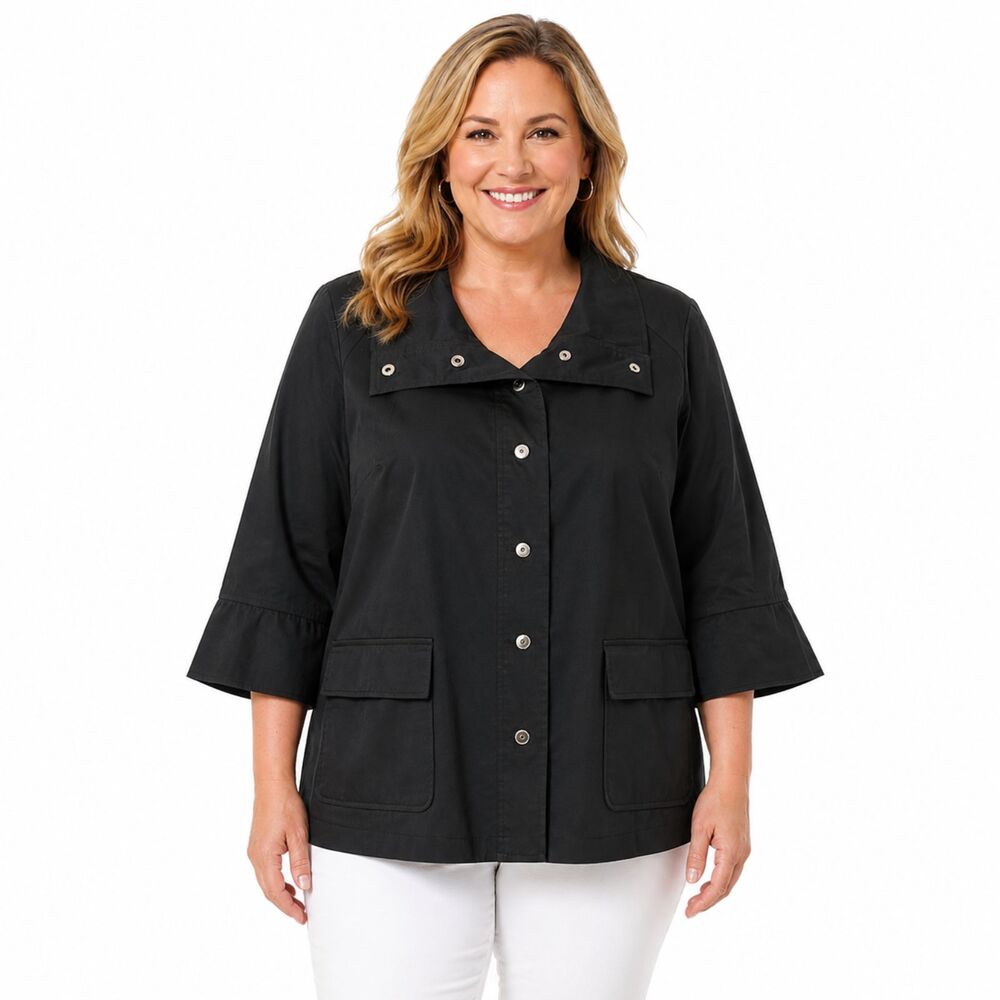Adrienne Vittadini Jacket Size XL Black LIKE NEW
